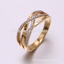 factory price 18K Gold finger ring white gold jewelry pave setting 925 silver ring design